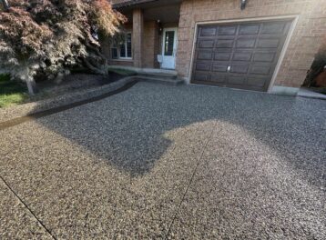 exposed driveway and steps